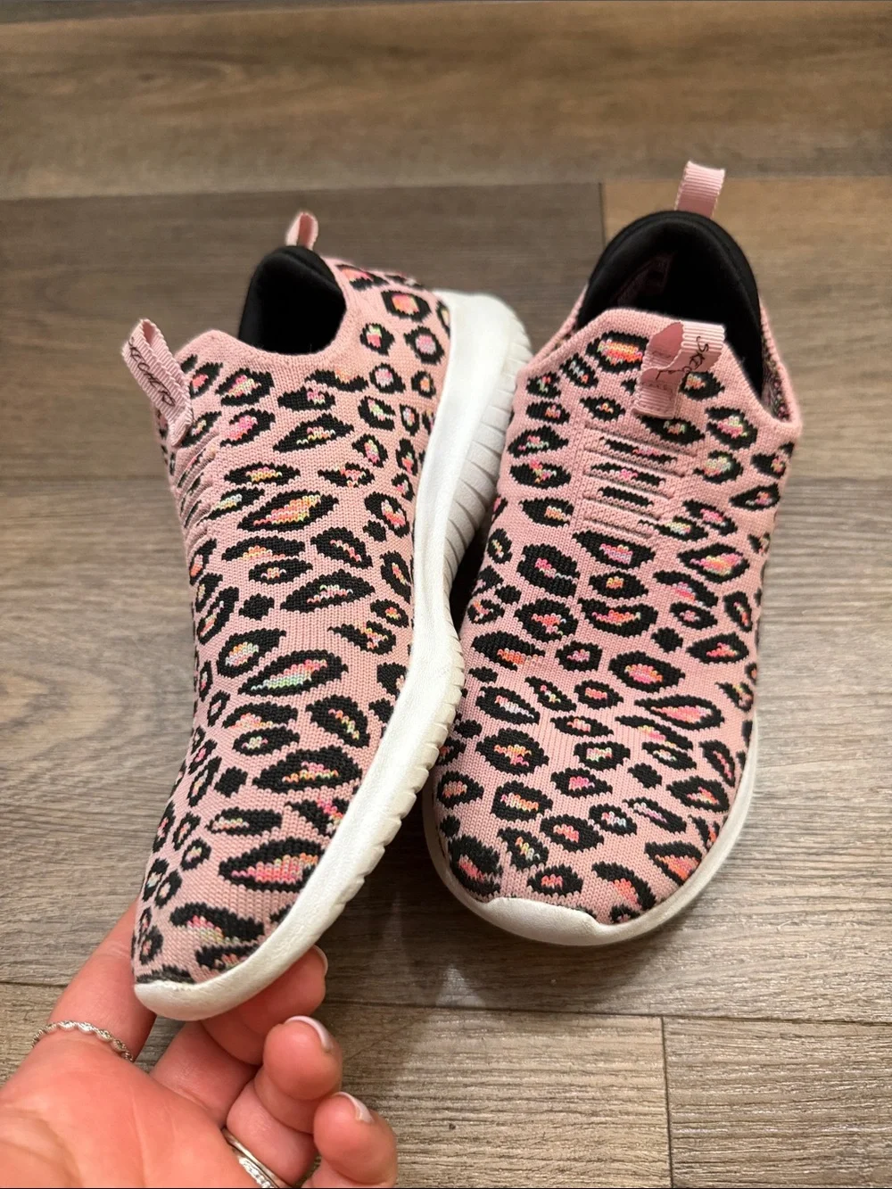 Skechers Pink Leopard Slip-On Sneakers for Kids